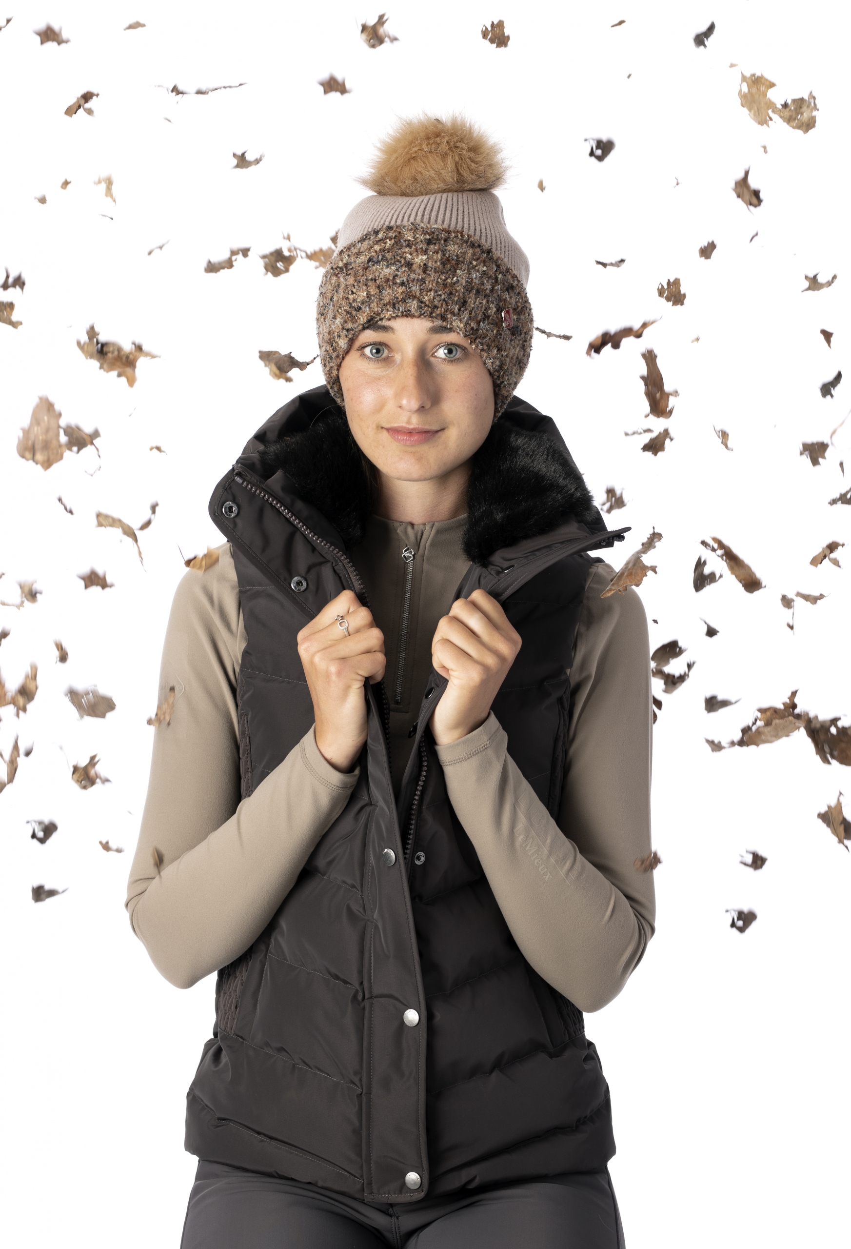 wintercollectie lemieux loire bodywarmer mocha