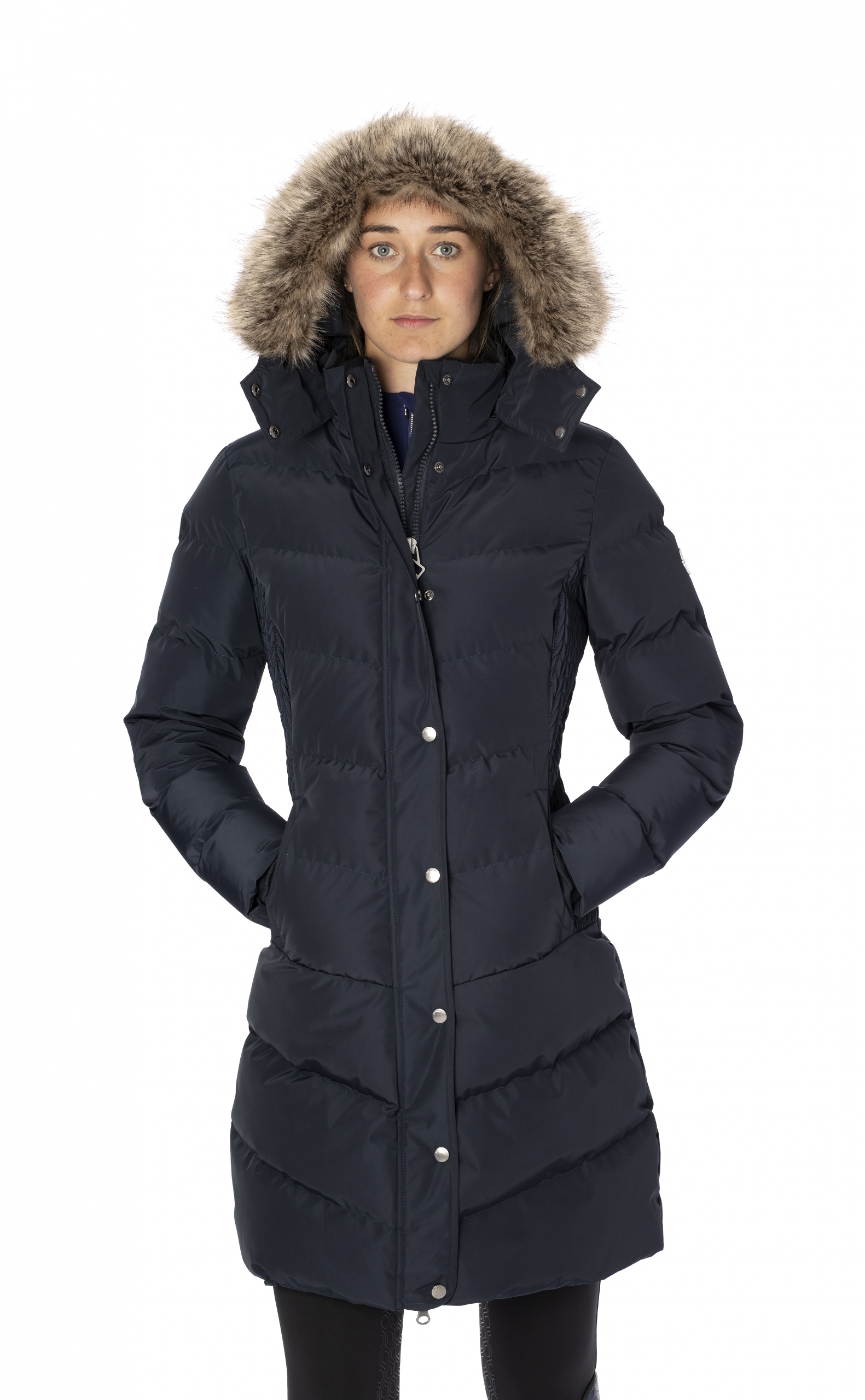 wintercollectie lemieux three quarter coat navy